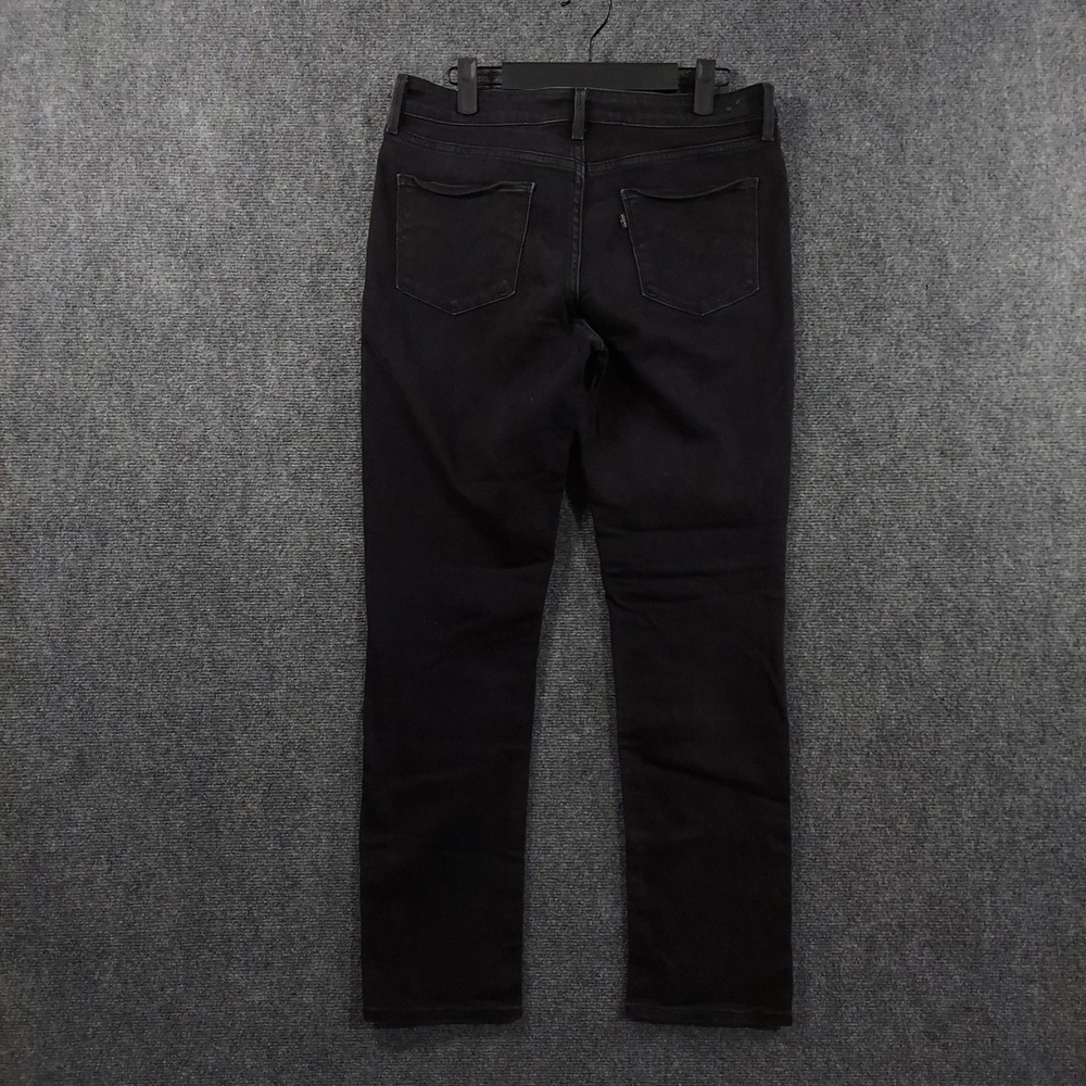 Levi's Mid‎ Rise Skinny Jeans Womens 10S Black Dark Wash Stretch Slim 30x30